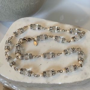 Diana Kane Sterling, Crystal & Pearl Bracelet